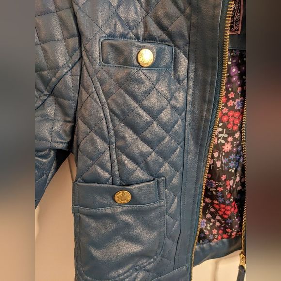 YMI Blue Quilted Kids Jacket - Picture 2 of 13
